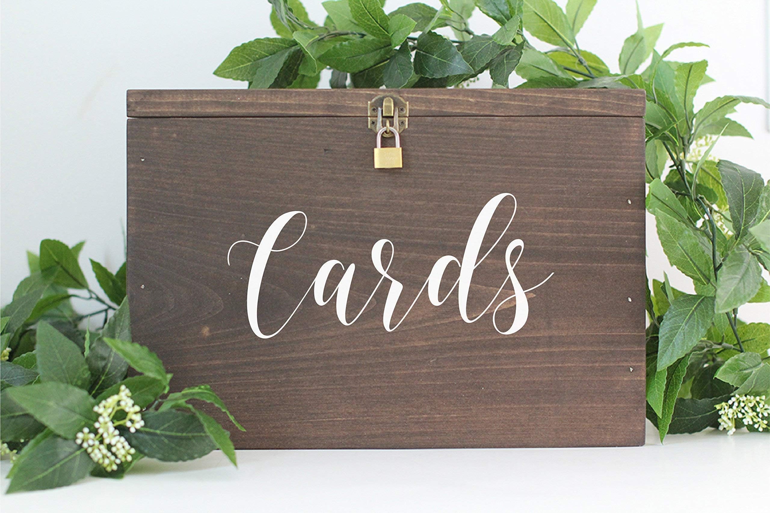 Rustic Wooden Card Box with Lock | Rustic Wedding Decor | Wedding Card Box | Rustic Wedding Card Box | Wedding Card Holder | Personalized Card Box