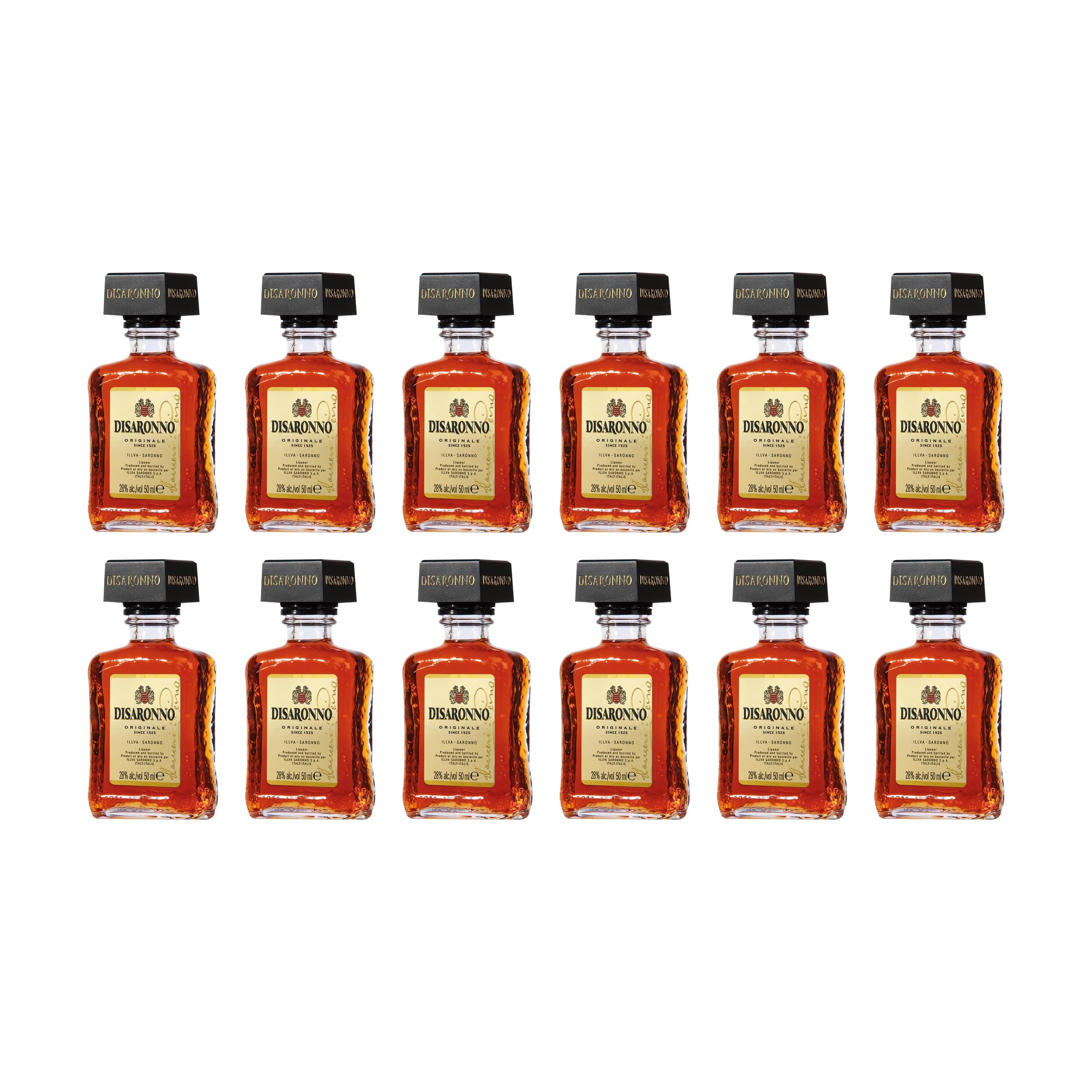 Illva Saronno Disaronno Originale Mini Liköre süss Italien inkl. FeinWert E-Book (12 x 0.05 l)