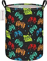 Vista 13 de QUEENLALA Cesta de Almacenamiento Grande, Cesto de Ropa Sucia/Baño/Decoración del Hogar/Cesto de Almacenamiento Redondo Plegable, Cesto para Niños