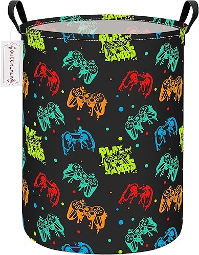 Miniatura 13 de QUEENLALA Cesta de Almacenamiento Grande, Cesto de Ropa Sucia/Baño/Decoración del Hogar/Cesto de Almacenamiento Redondo Plegable, Cesto para Niños