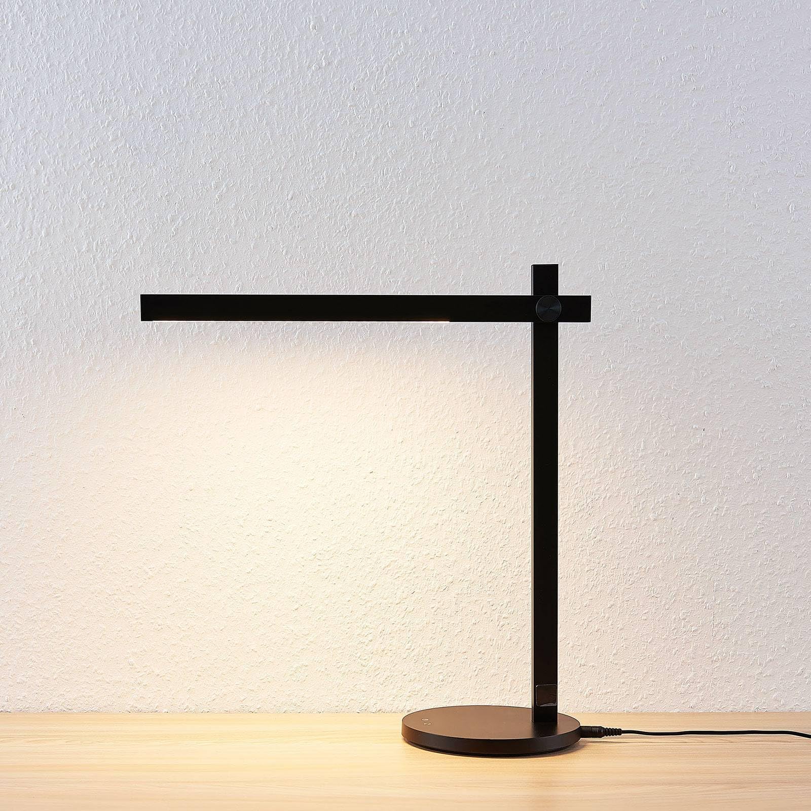 Lindby LED Tischlampe Loretta dimmbar (Modern) in Schwarz (1 flammig,) - Tischleuchte Schreibtischlampe Nachttischlampe Arbeitszimmerleuchte