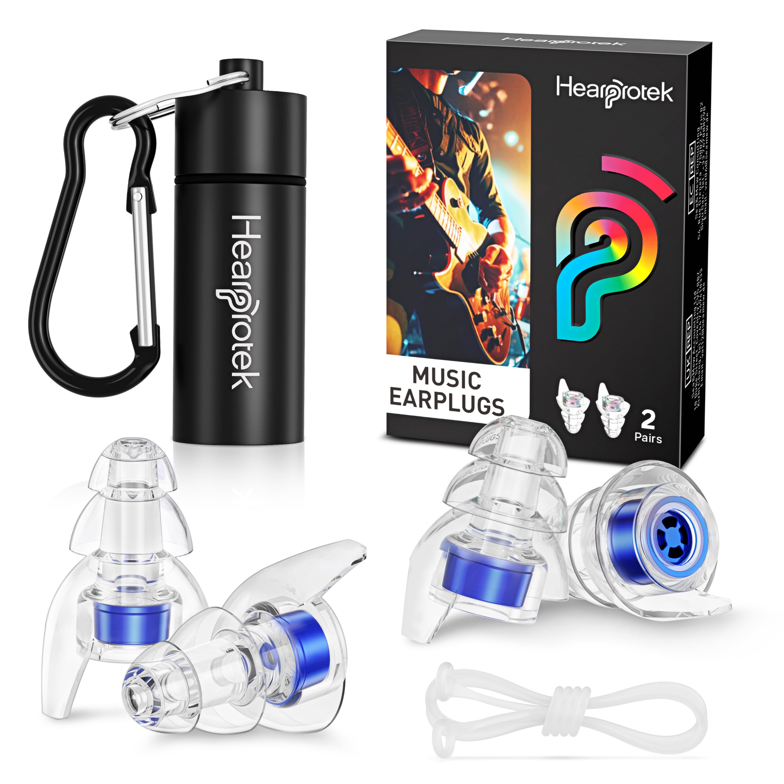 Hearprotek Concert Ear Plugs, 2Pairs Reusable high Fidelity Musician Ear Plugs for Concerts Loud Music-Noise Reduction Ear Protection earplugs for Rave,Festival,Music,Tinnitus Relief — Amazon image 18