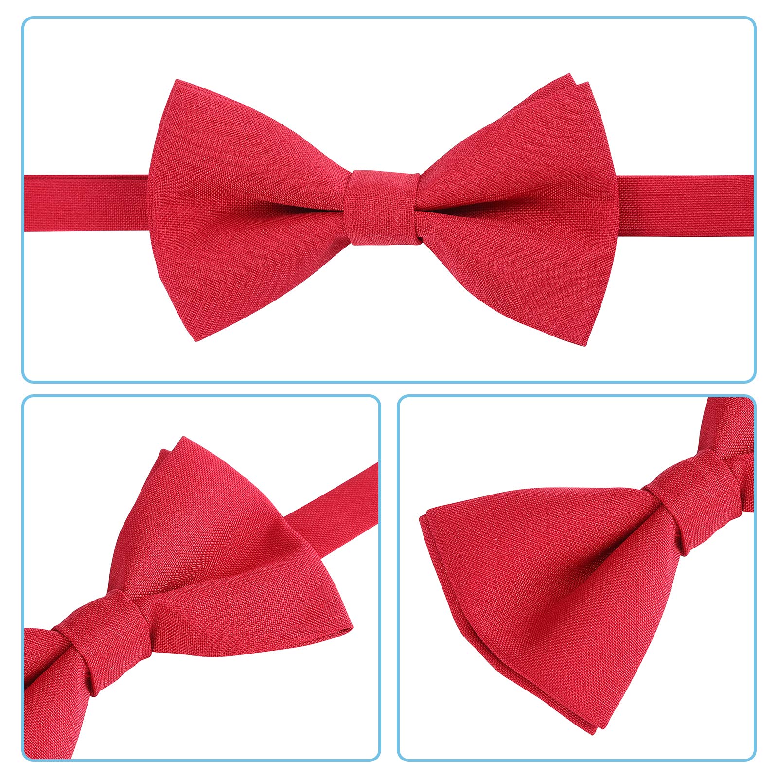 Namzi Little Boys' Solid Color Banded Satin Bow Ties/Bowties