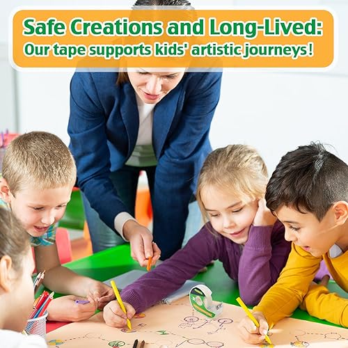 Miniatura 10 de Rollo de cinta invisible transparente, paquete de 6 cintas de envoltura invisible con dispensadores, 710 x 1000 pulgadas, cinta de regalo para