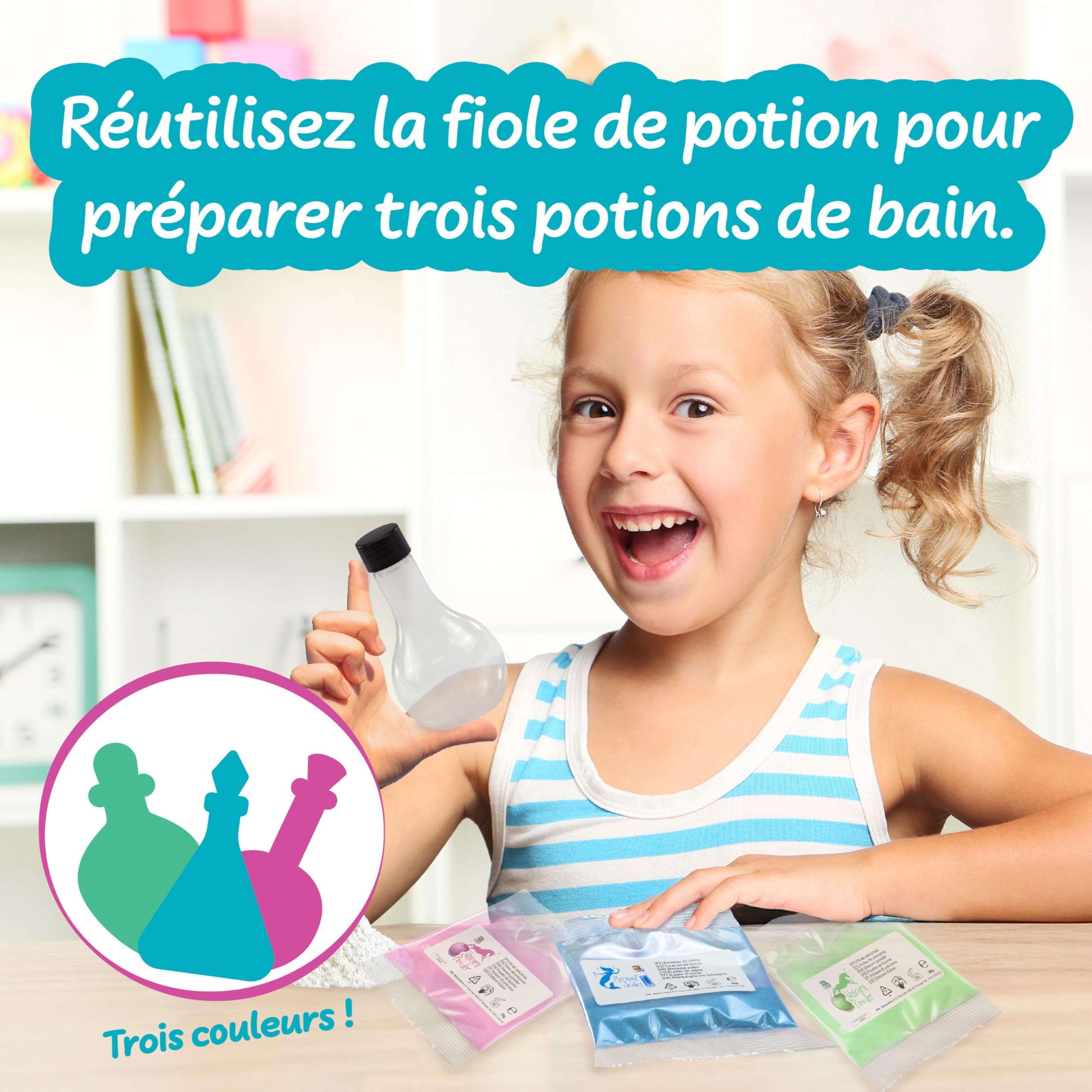 Science4you Potions de Bain pour Enfants +6 – Kit de Fabrication de Potions, Bombes de Bain, Kits Scientifiques Éducatifs, Jouets à Tiges, Cadeau Cosmétique Idéal pour les Filles de 6 7 8+ Ans