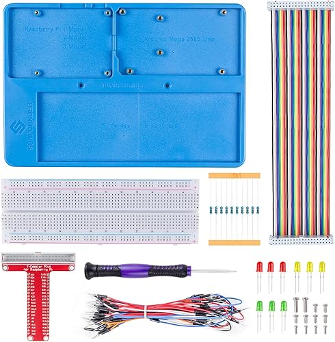 Miniatura 7 de SunFounder Soporte RAB para Raspberry Pi Breadboard 5 en 1 Placa base compatible con Arduino Uno R4 MinimaWiFiUno R3Mega R3, Raspberry Pi 4B 3B+ 3B