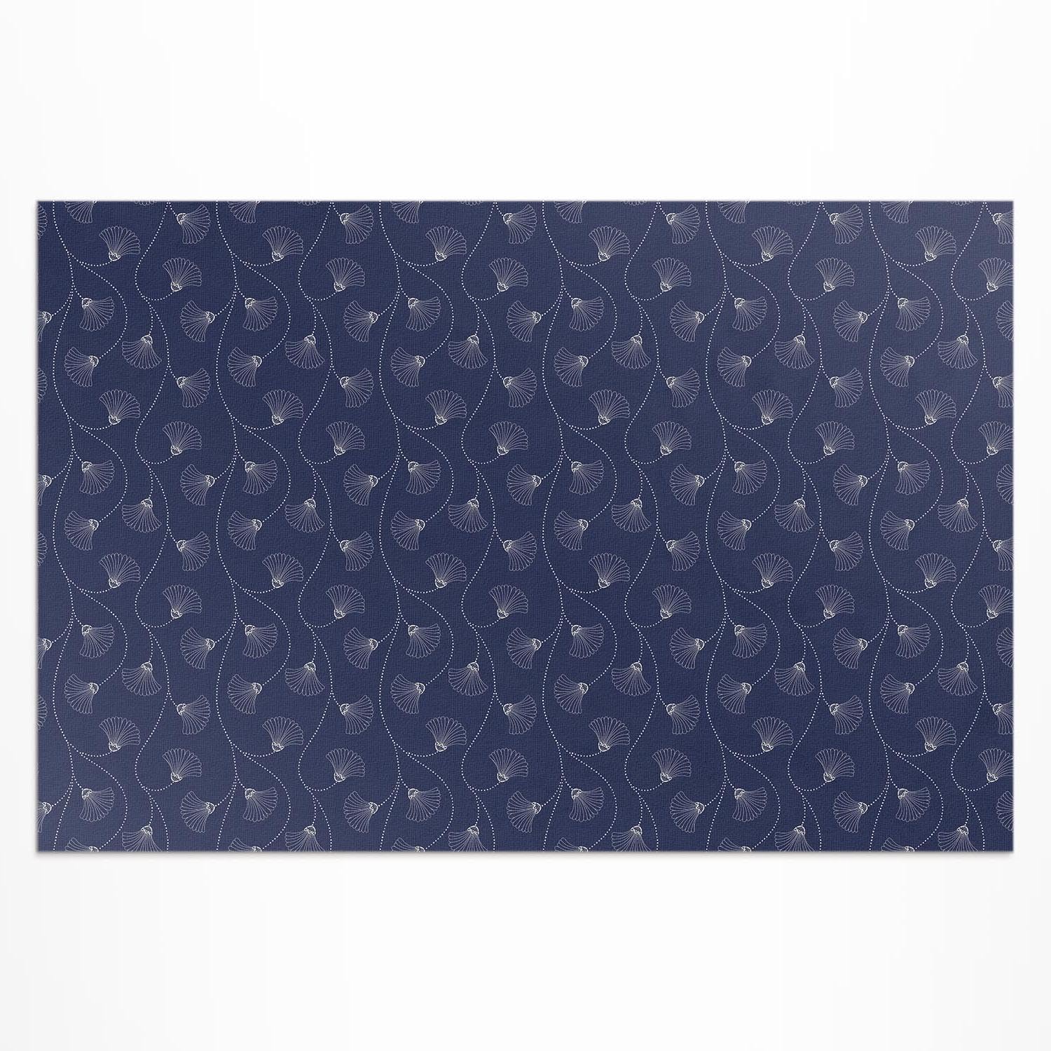 Tapis de porche haut de gamme 140x210 cm motif feuilles élégantes