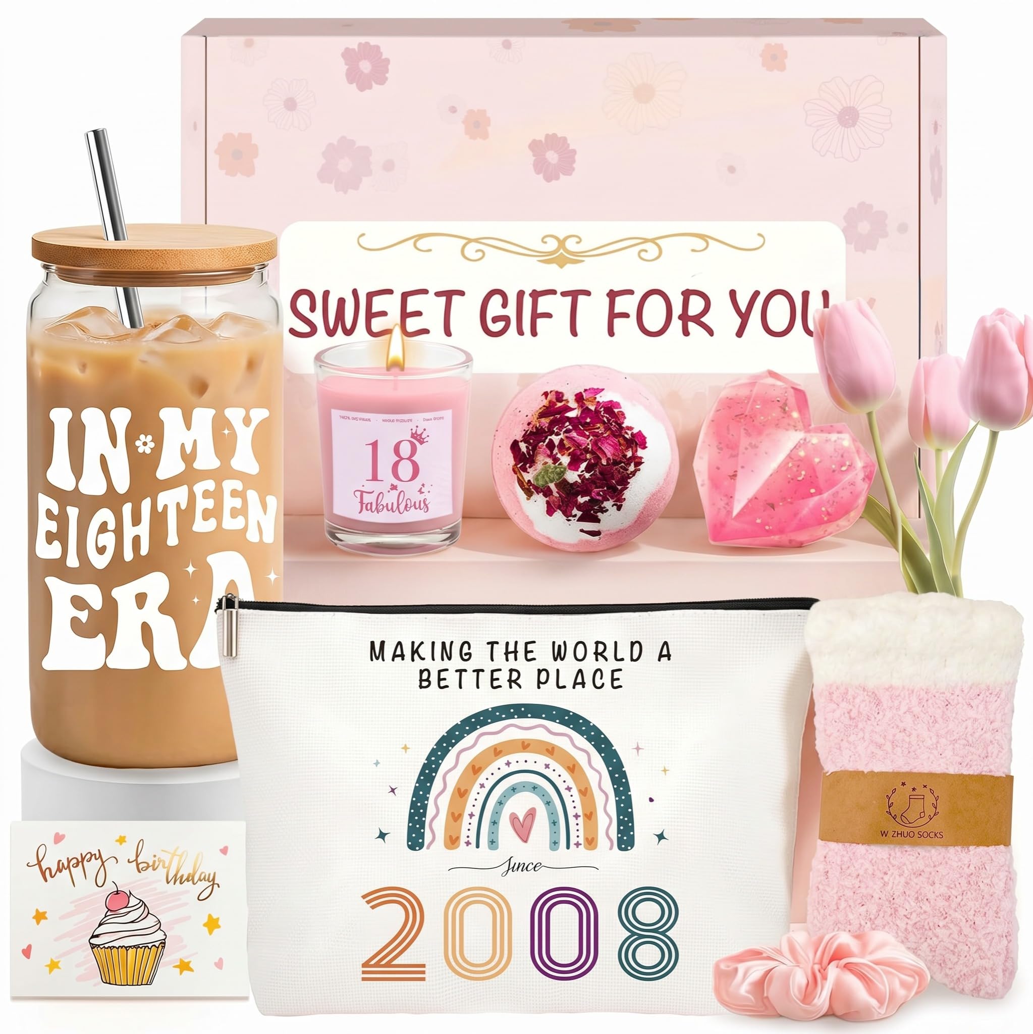 Jars Nova Sweet 18th Birthday Gifts for Girls | Personalized 18th Birthday Present for Teens Friend Sister Daughter Niece