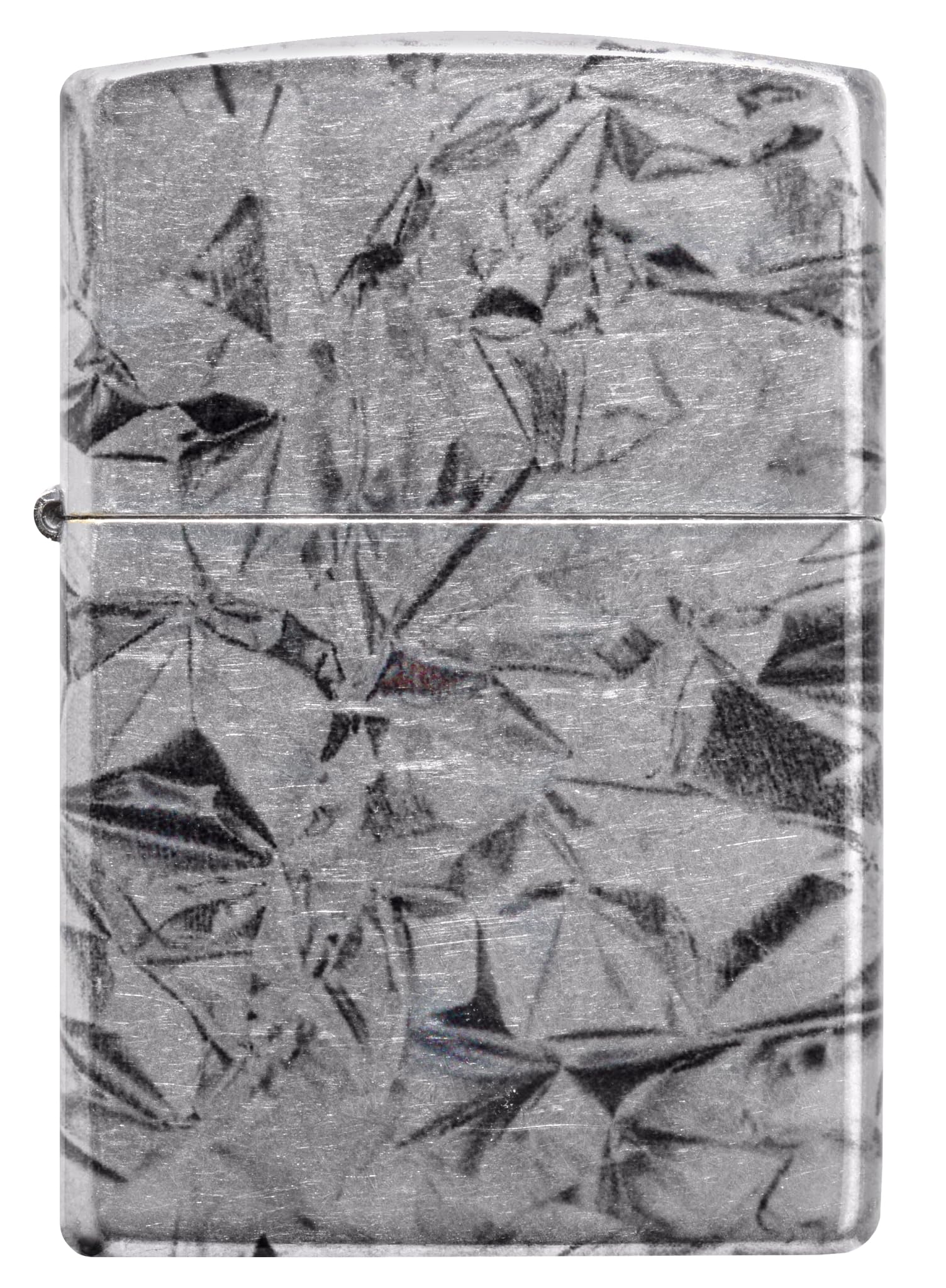 Zippo Sturmfeuerzeug - Aluminum foil, 540° Tumbled Chrome, Fusion - Nachfüllbar - Wiederverwendbar - Windfestes Design - Geschenkbox - Made in USA