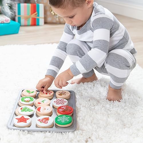 Miniatura 7 de Melissa & Doug, juego para cortar y hornear galletas de Navidad de madera