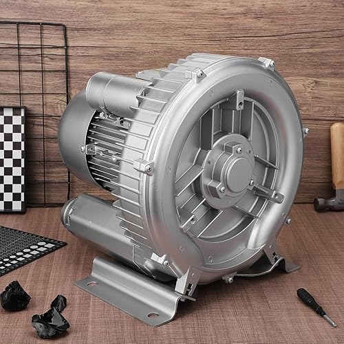 Miniatura 5 de VILLCASE Pump Blower for Saltwater Aquarium Fish Tank Blower Aquarium Pump Silver