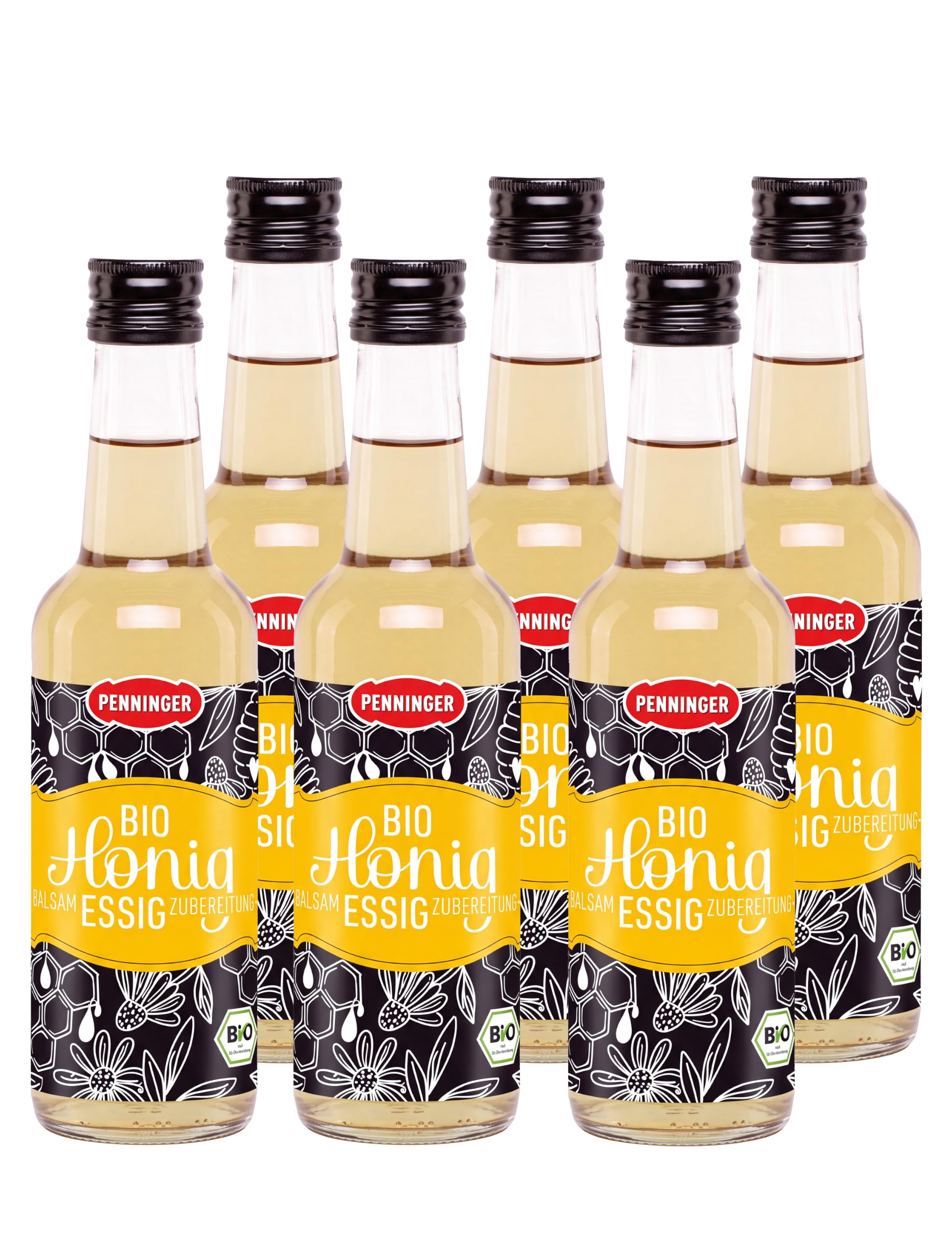 Penninger Bio Honig Balsam Essig-Zubereitung – 6er Set (6 × 250 ml)