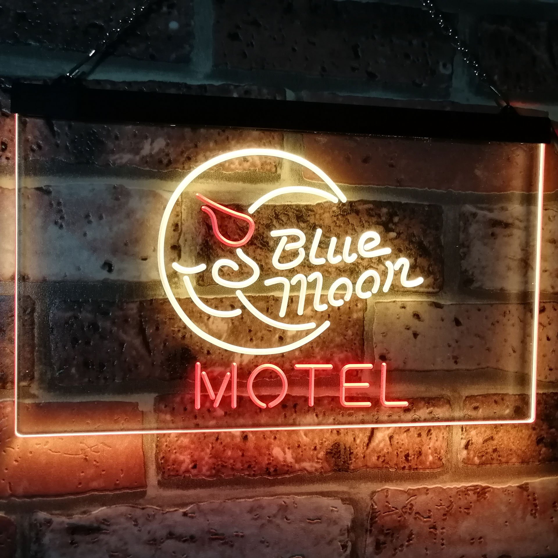 Amazon | Blue Moon Motel Bar Pub Club Dual Color LED看板 ネオン
