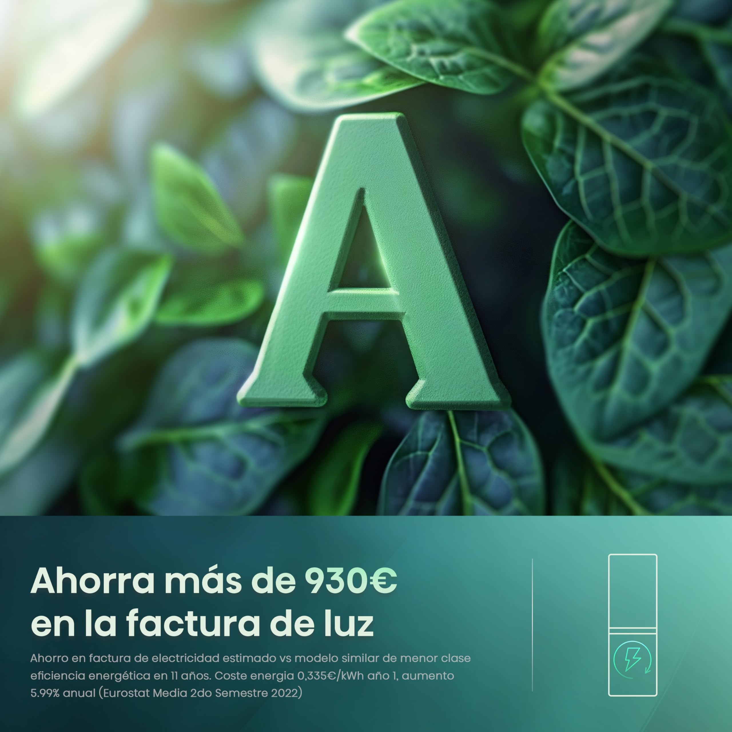Hisense RB440N4ACA - Frigorífico Combi, Eficiente Clase A, Capacidad 336 L, Multi-air Flow, Micro Vents Cooling, Congelamiento Rápido, Total No Frost, Puerta Reversible, Color Inox
