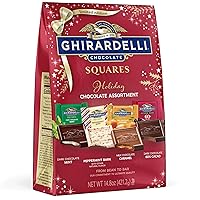 Vista 1 de Ghirardelli Chocolate Squares - Surtido navideño, caramelos envueltos individualmente, 14.8 onzas