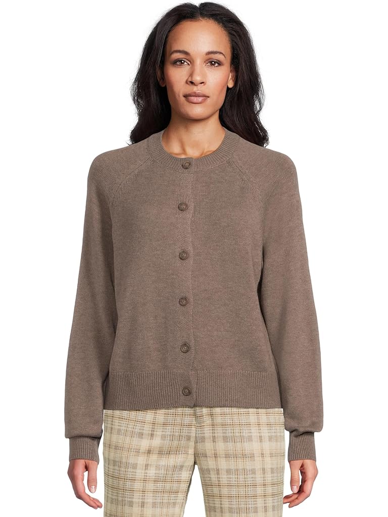Taupe Vince Camuto Raglan Long Sleeve Crew Neck Card
