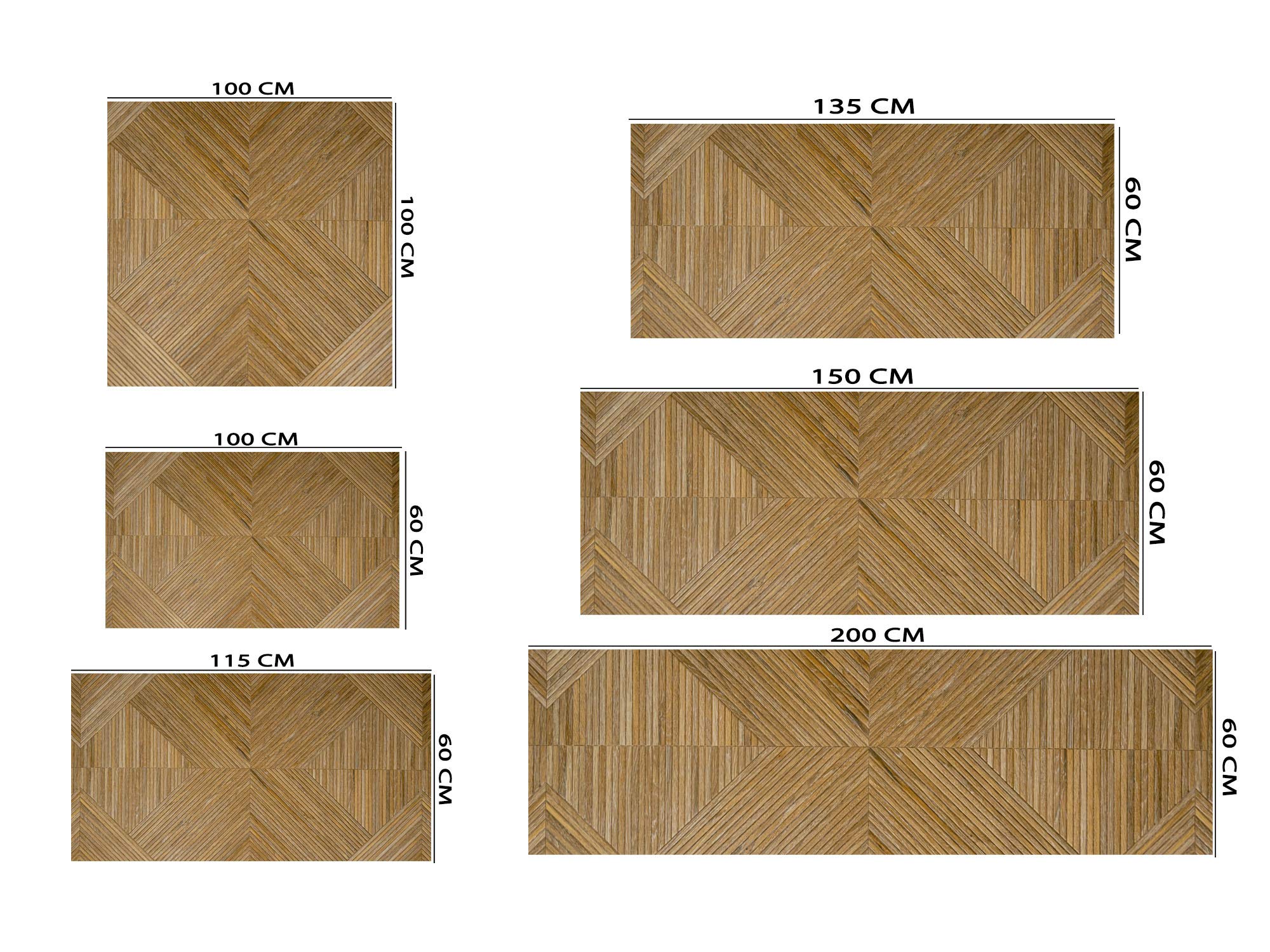Oedim Cabecero Cama Geométrico Madera, cabecero Decorativo para Camas, decoración para Habitaciones