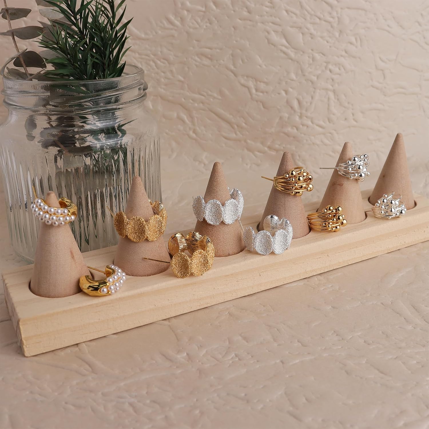 Sonateomber Chunky Open Hoop Earrings for Women, Minimal Thick Statement Hypoallergenic Huggie Stud Earings Wedding Prom Fashion Jewelry Gift. - Image 3