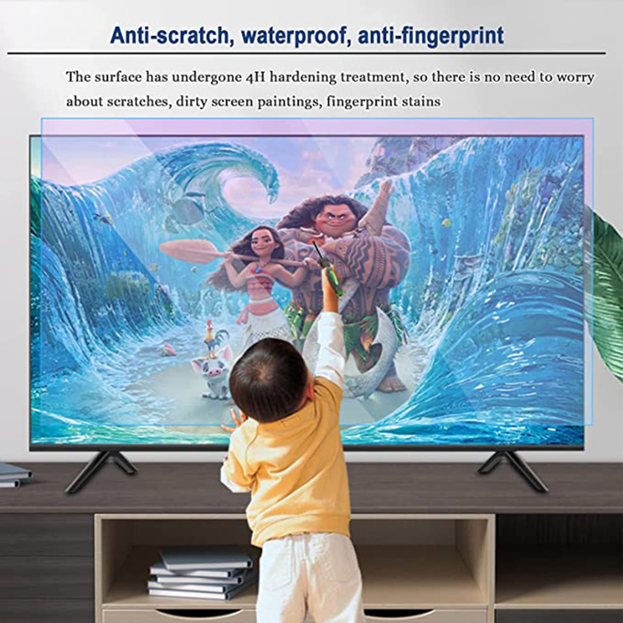 32-75-calowy ochraniacz ekranu LED Smart TV, matowa powierzchnia anty-niebieskie światło/antyodblaskowa folia filtracyjna bardzo przejrzyste akcesoria do monitorów TV, łatwy w instalacji/A/65 cali 1440/809 mm