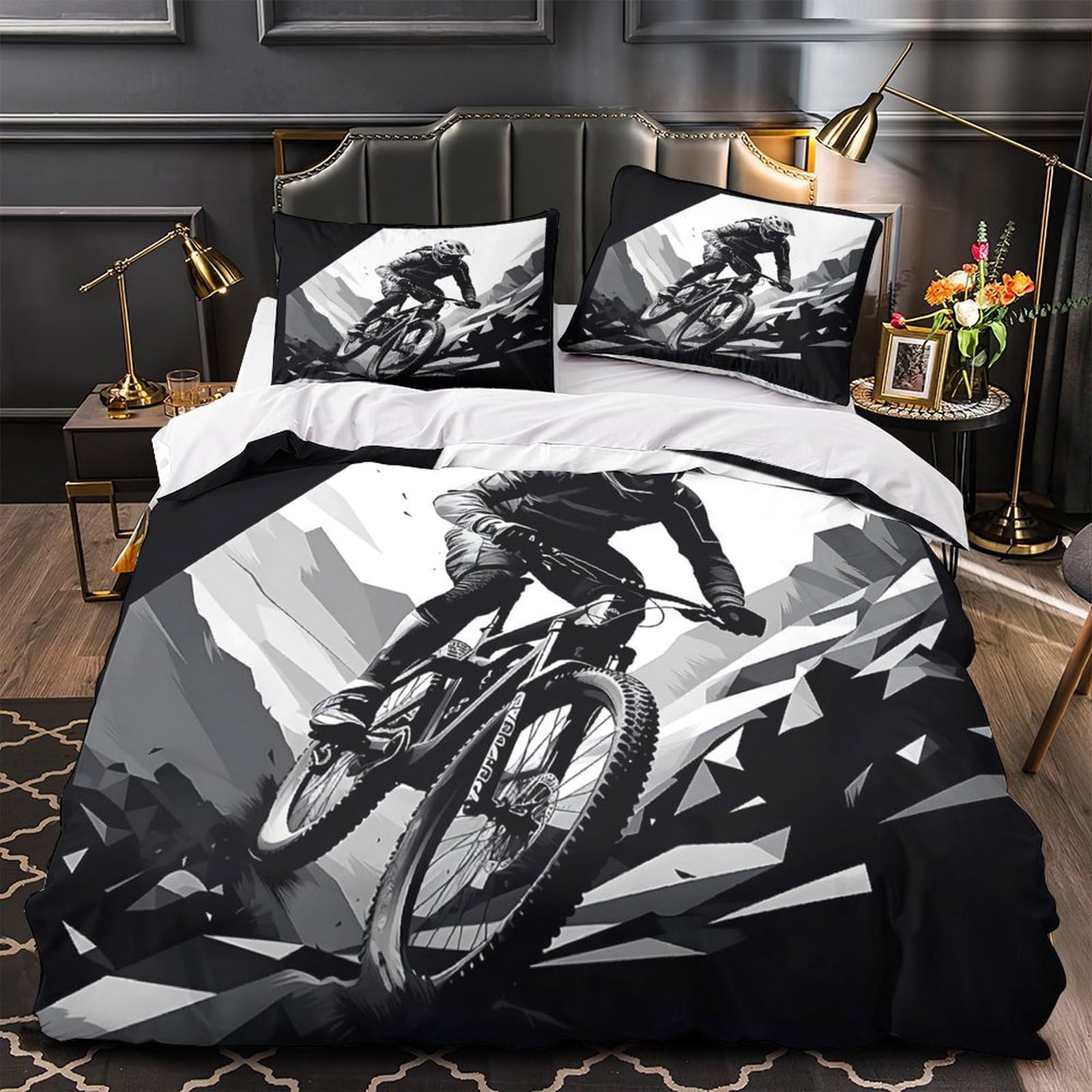 Parure de lit cerf mystique pour une chambre à l'ambiance chalet cozy