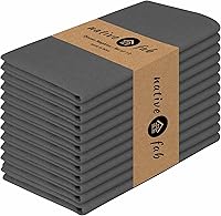 Vista 15 de Native Fab Blue Cloth Napkins, 4 Pack, 100% Cotton, 17x17 Inches, Heavy Duty, Soft Texture, Quick Drying, Great for Spring Holidays, Family