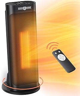 Space Heater, PARIS RHÔNE 1500W 24" Portable Electric Space Heater for Large Room, Fast Heating, Remote, 70°Oscillation, 12H Timer, ECO Mode, Heater with Thermostat, Overheating &Tip-Over Protection
