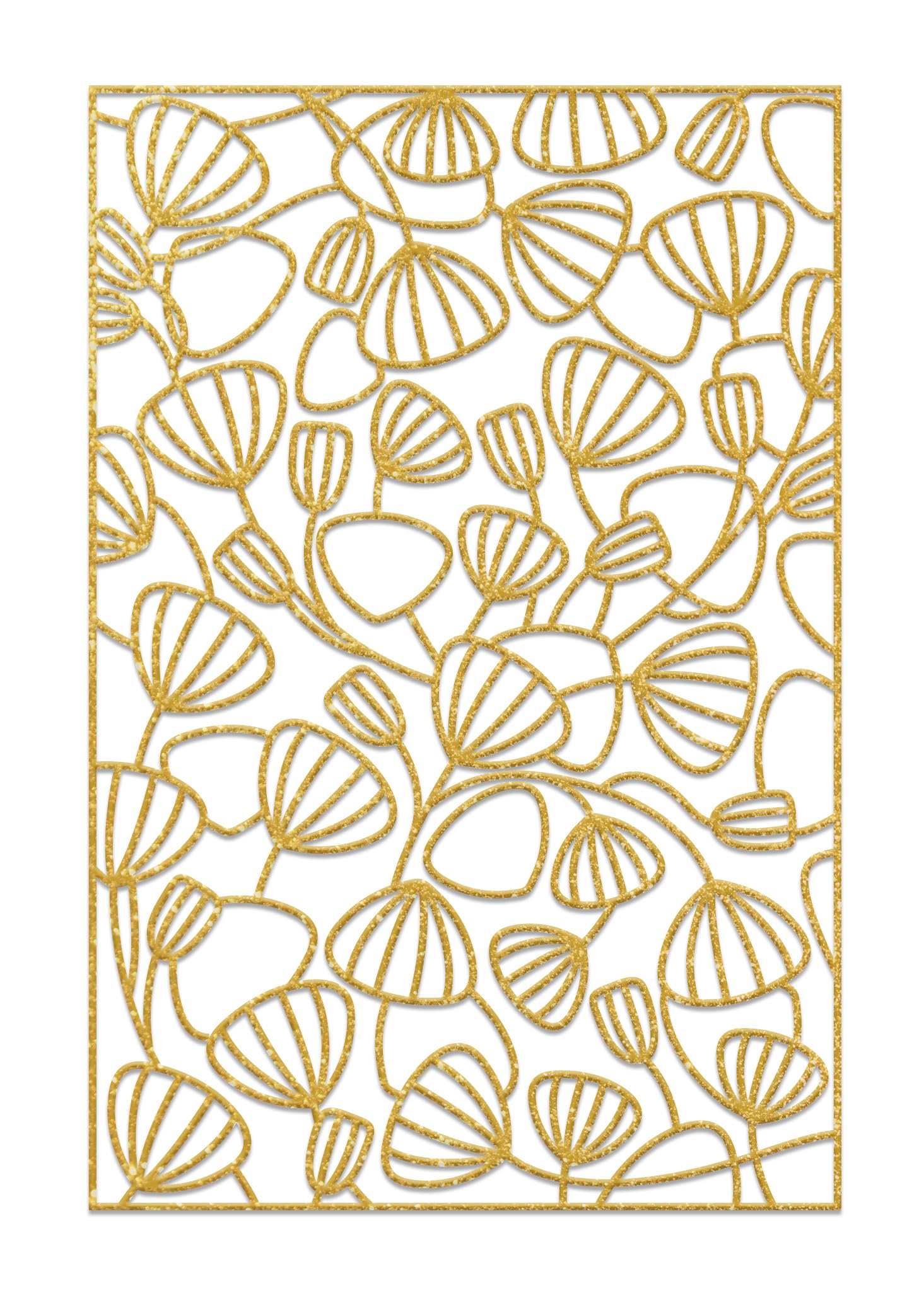 DUS0943C - Kreativset mit 5 Seidenbildern zum Bemalen und Rahmen, Floral, 1 Set