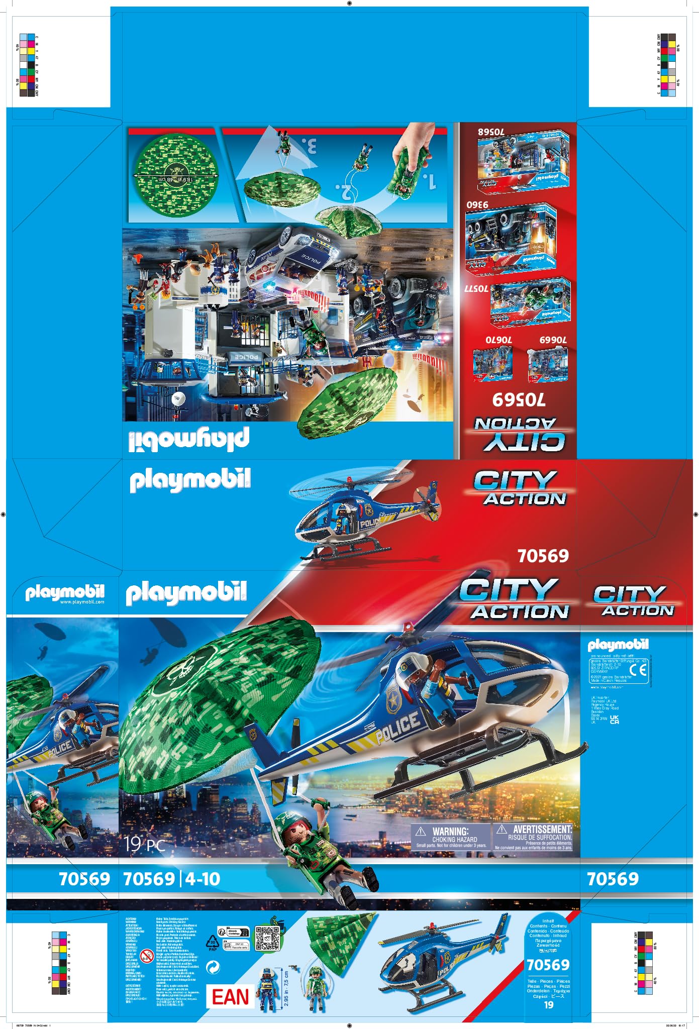 PLAYMOBIL | City Action | Polizei-Hubschrauber | Spielzeug für Kinder ab 4 Jahren | 70569