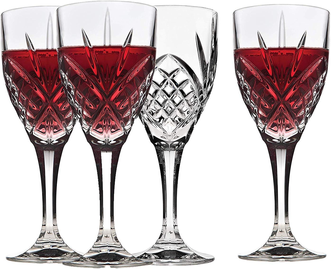 Godinger Dublin Crystal Champagne Flutes Set of 4, 6 ounce Glasses Champagne