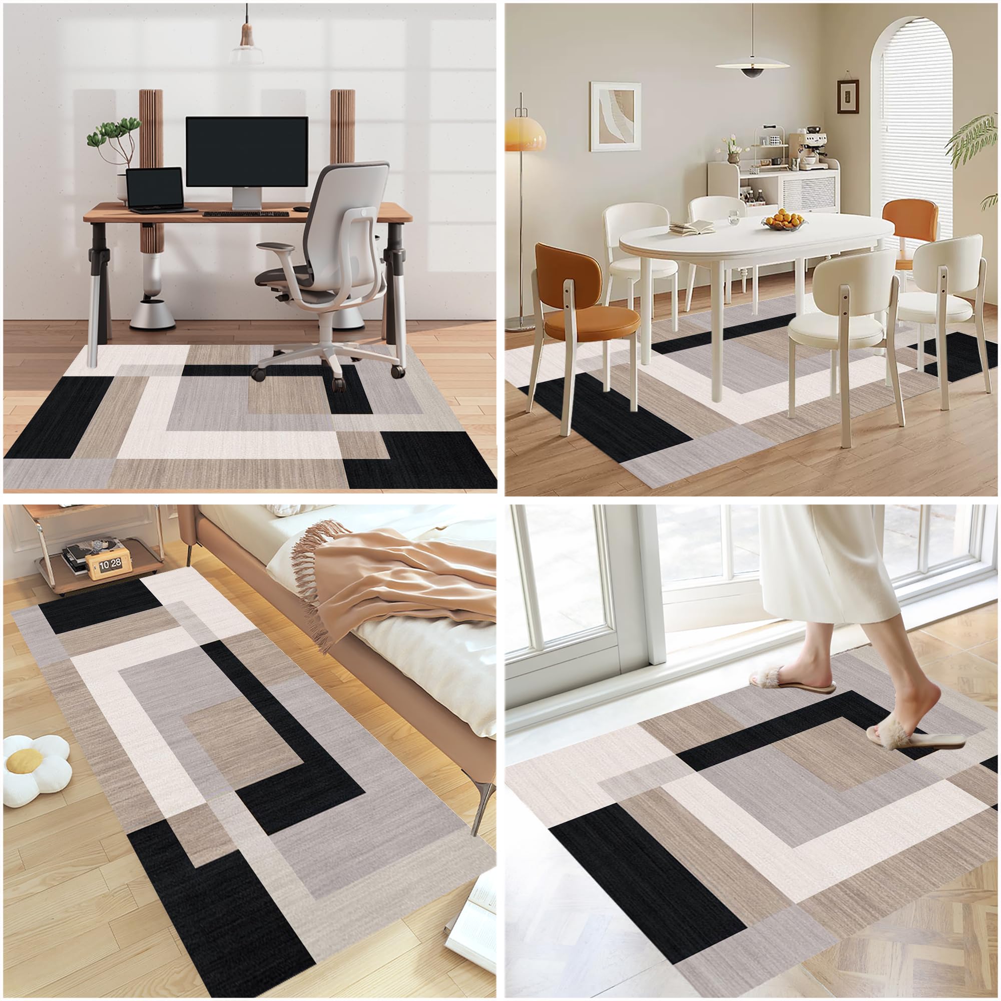Tapis Gaming Sol Antidérapant Tapis de Chaise de Bureau 140 x 160 cm