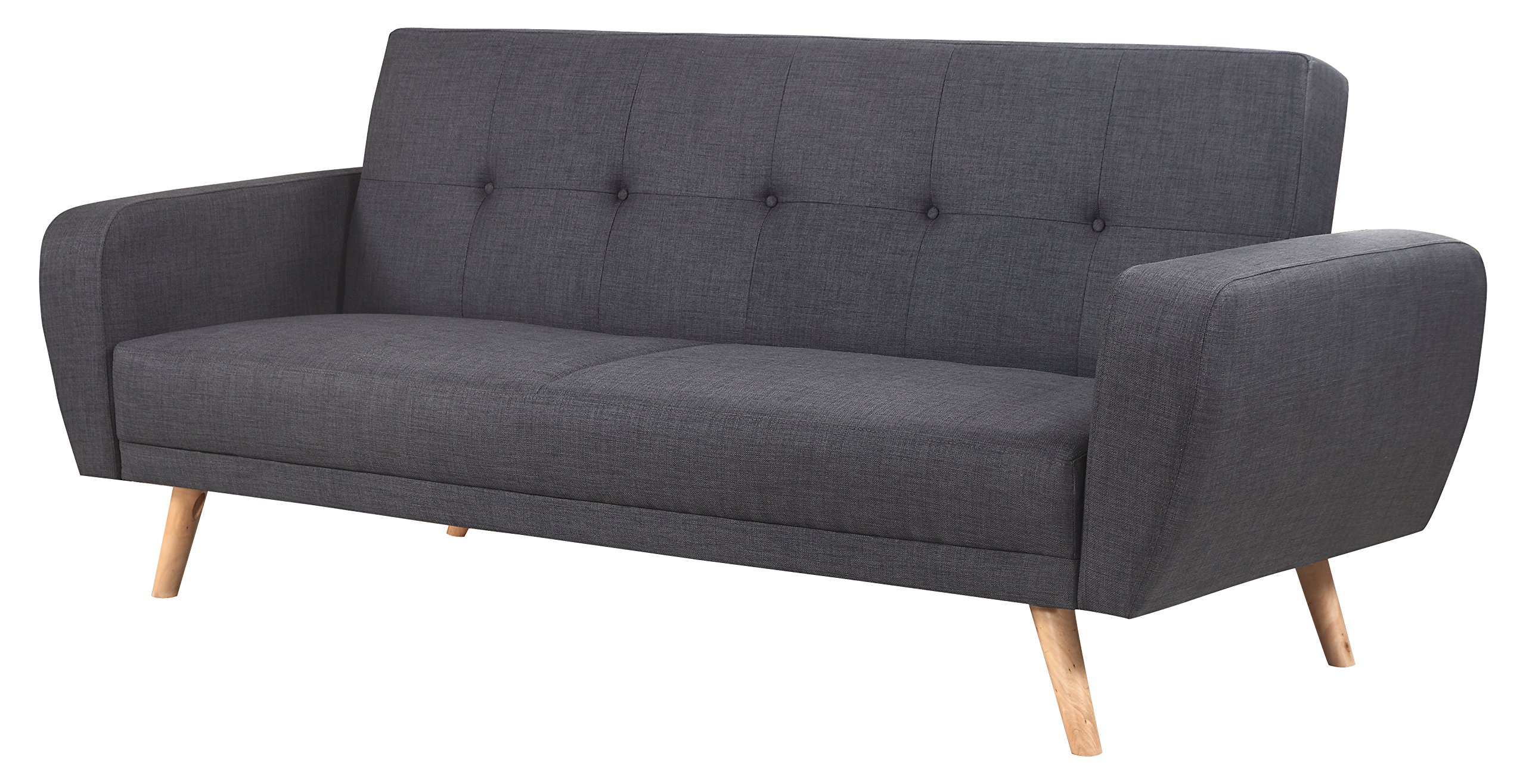 Birlea Unisex Grey Fabric Sofa Bed Farrow Bed Settee Contemporary | Size: Double