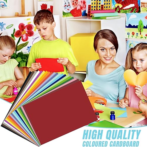 Miniatura 5 de Kosiz 400 hojas de cartulina de 11.7 x 8.3 pulgadas, papel de cartulina en blanco, papel de cartulina en blanco, papel de manualidades de 6.35 oz