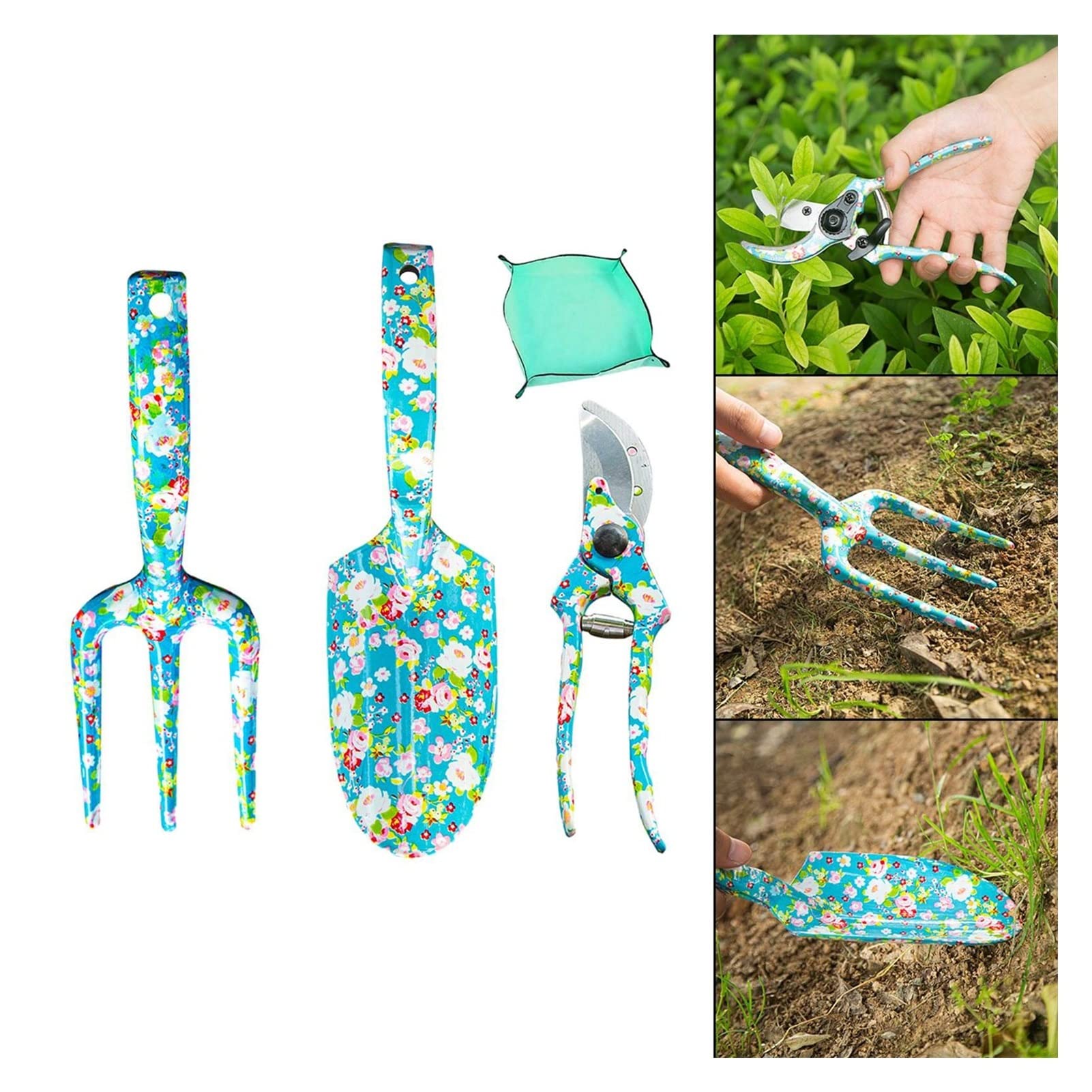 Juego de herramientas de jardín Juego de herramientas de jardín para trabajo pesado Suministros de jardinería lindos Regalos Juego de herramientas para rascar de jardín de 3 piezas para macetas Cava