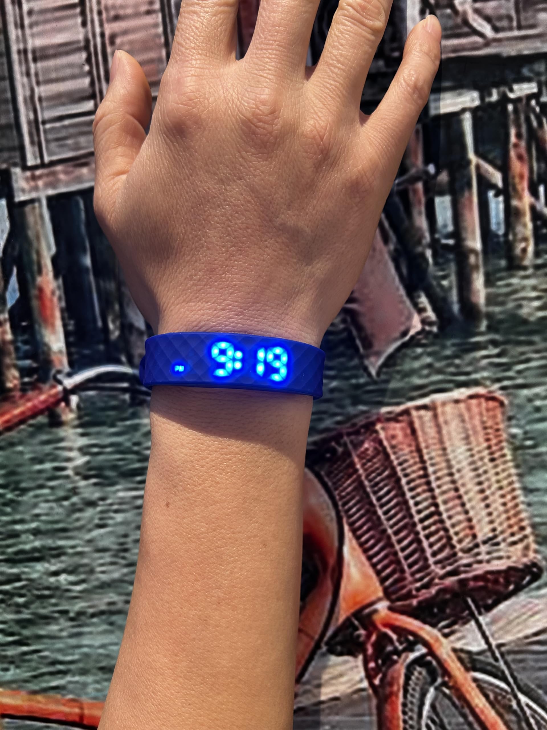 Montre avec alarme vibrante, bracelet d'apprentissage de la propreté, montre rechargeable avec 15 alarmes quotidiennes