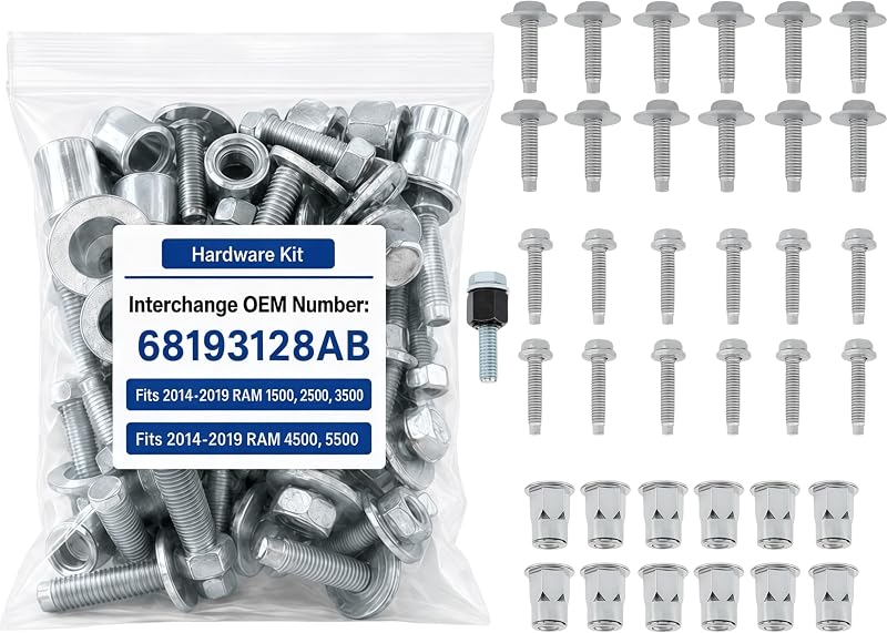 Kit de fixação do estribo lateral Axyuada 68193128AB para Ram 1500, 2500 e 3500 2014–2019