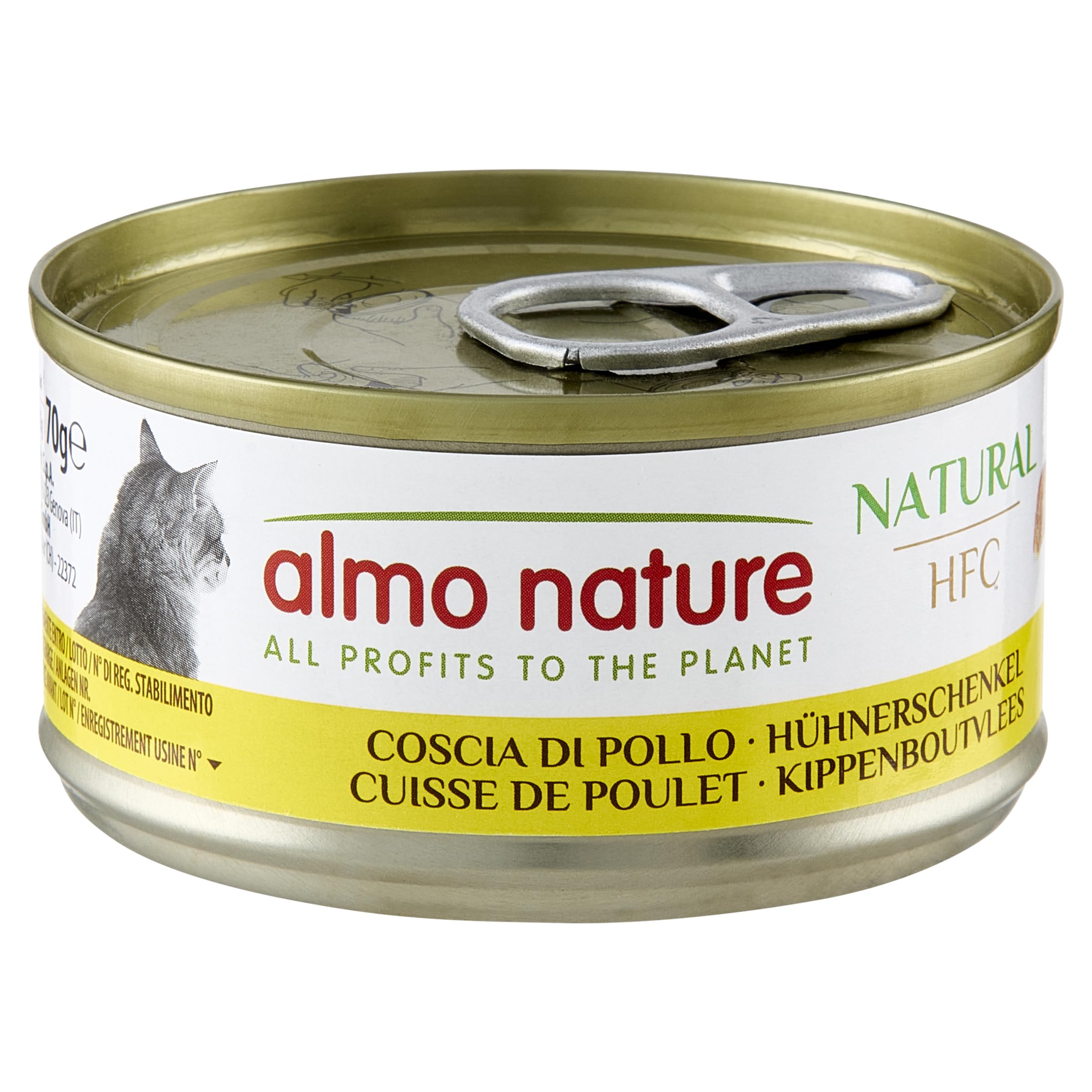 almo nature HFC Natural mokra karma dla kotów – udka kurczaka, opakowanie 24 szt. (24 x 70 g)
