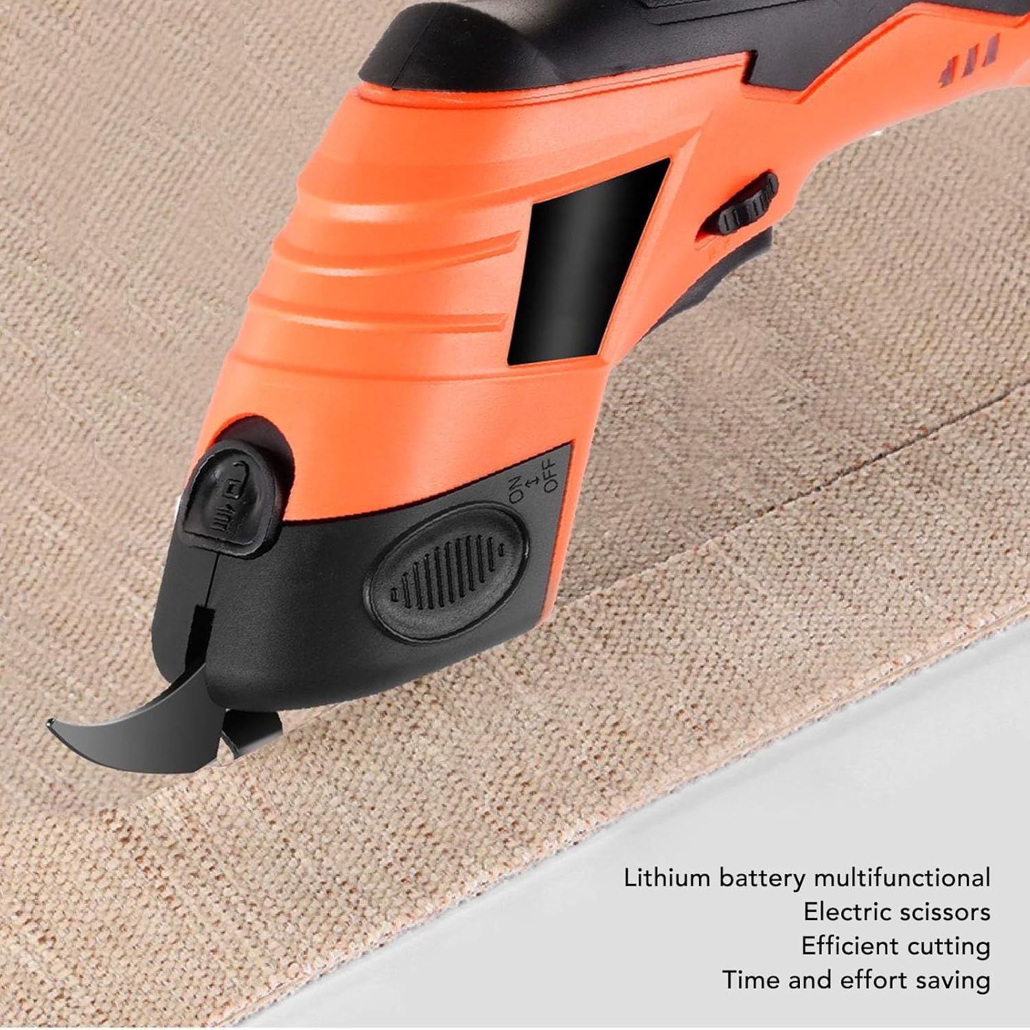 Electric Scissors, 10000rpm High Efficiency Rechargeable Fabric Cutting Shear Electric Box Cutter Cordless Electric Scissors with Safety Lock Switch for Paper Board Plant Stem