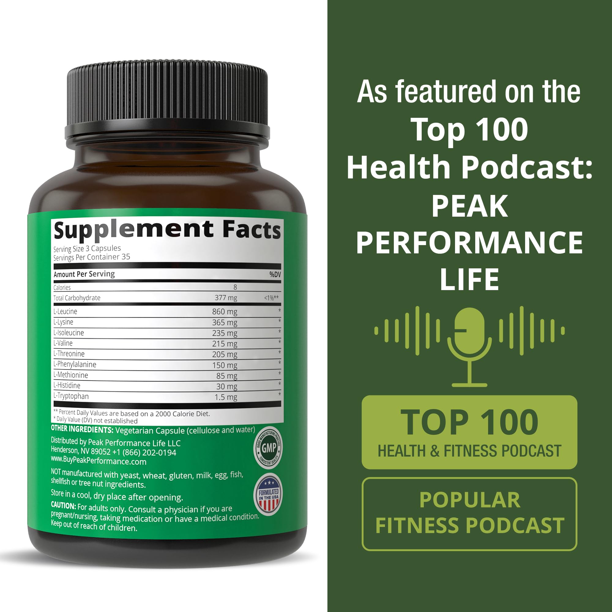 All 9 Essential Amino Acids Supplement. Capsules with 3X More Leucine — Amazon image 6