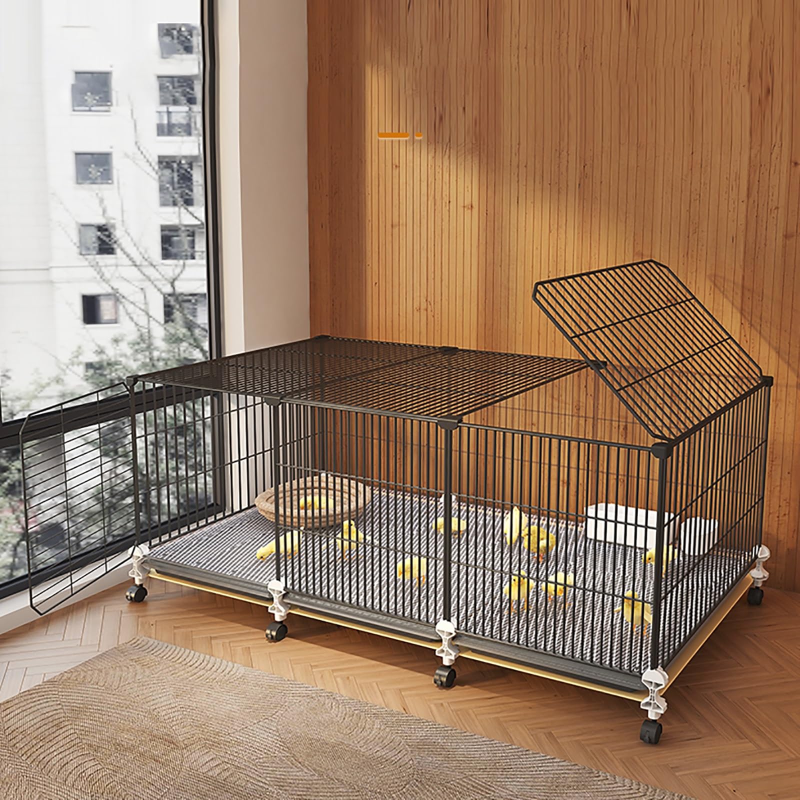 Amazon.co.jp: 金属製の鶏小屋、ニワトリ小屋, キャスター付きの安定 