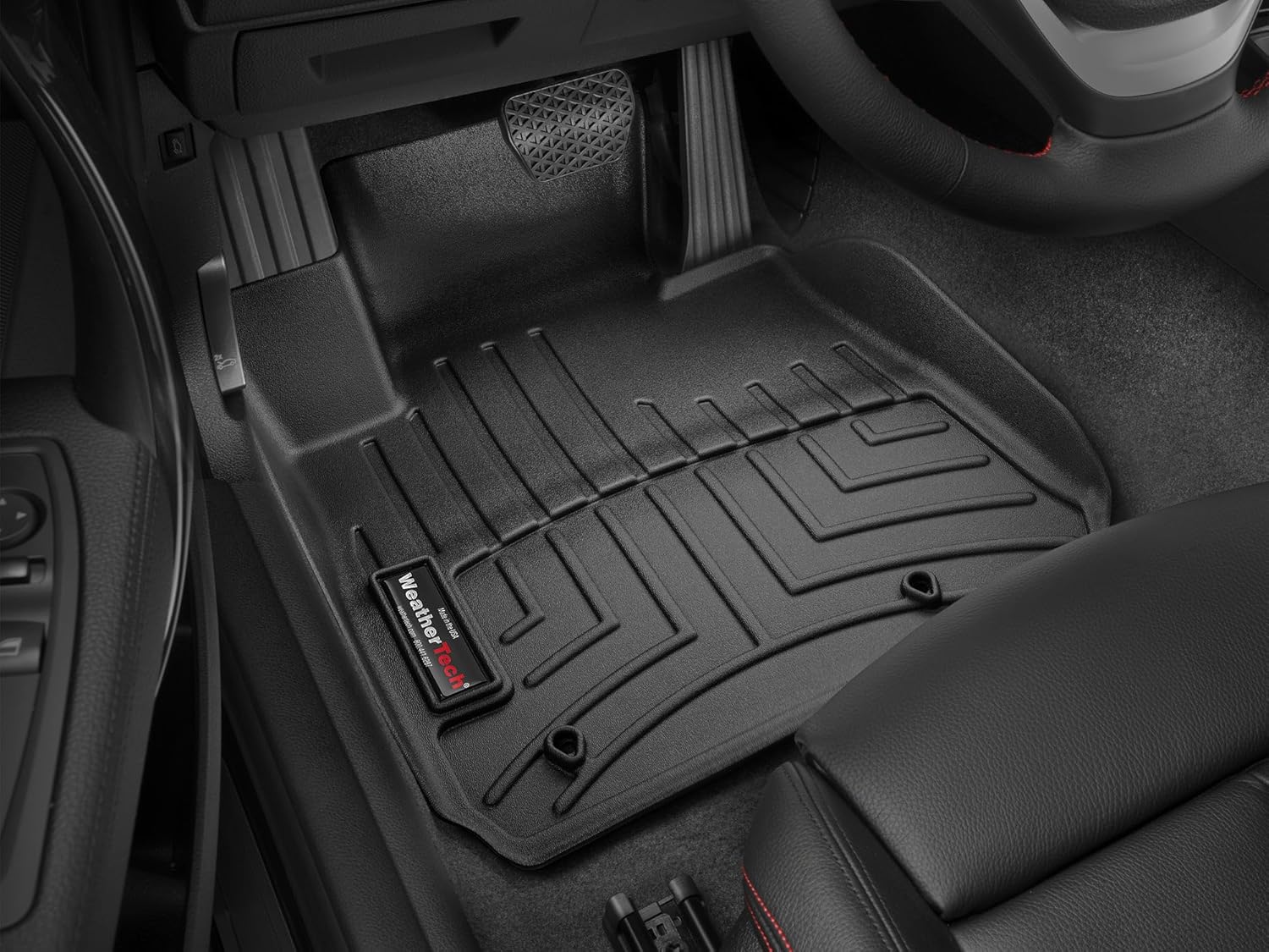 WeatherTech Custom Fit FloorLiners for BMW i4 xDrive40, i4 eDrive35, i4 eDrive40-1st Row (4417311), Black