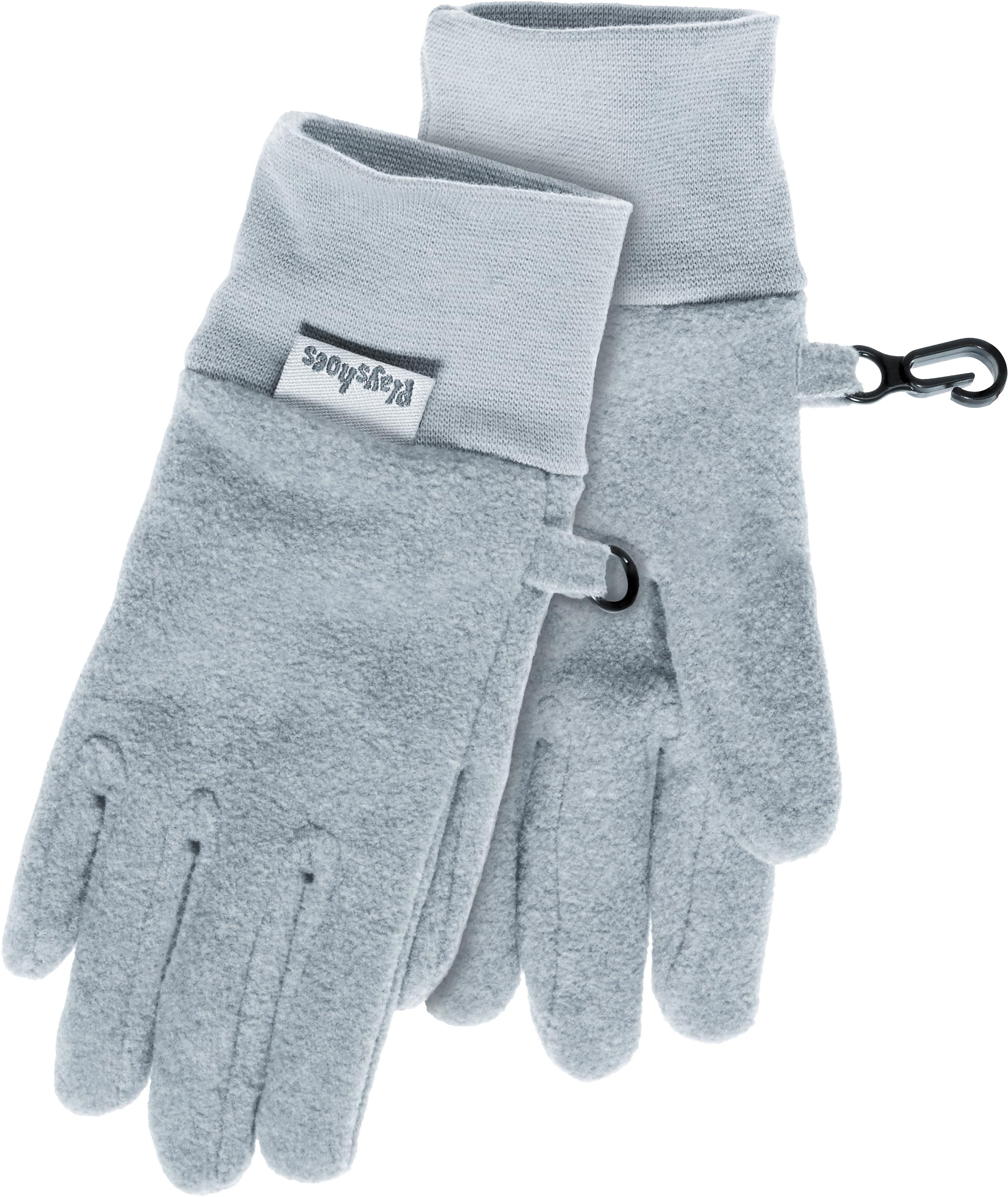 Playshoes Unisex Kids Fleece finger glove 422049, 33 - Grey, 6 (ca. 12-16 Jahre)