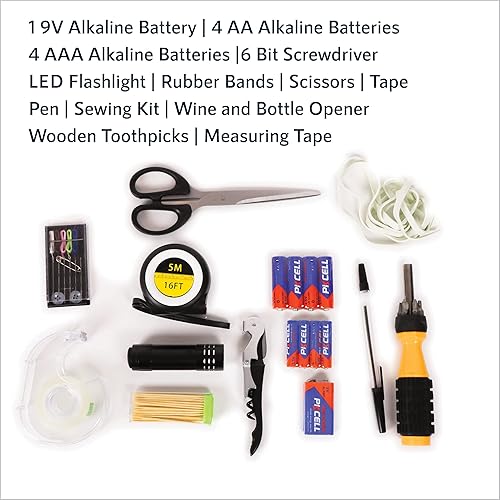 Miniatura 3 de Upper Midland Products Cajón instantáneo de basura, divertidos regalos de inauguración de la casa, kit de 92 piezas, relleno de artículos esenciales