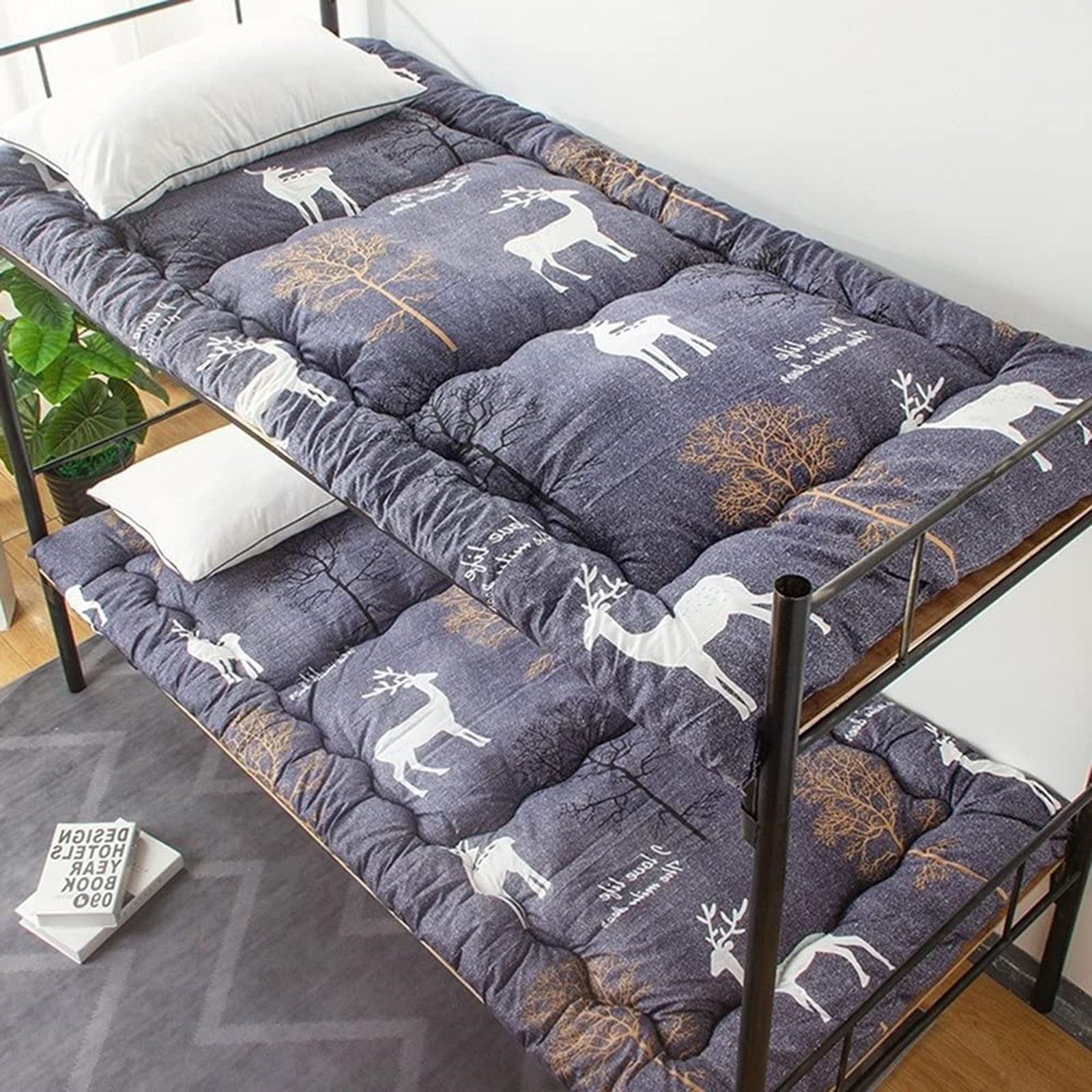 Cartoons Pattern Style Dorm Single Tatami Floor Mattress 6cm Thick Japanese Futon Floor Mattress Foldable Boys Girls Adult Student Dormitory Mattress ( Color : B , Size : 150x200 cm (59x79 inches) )