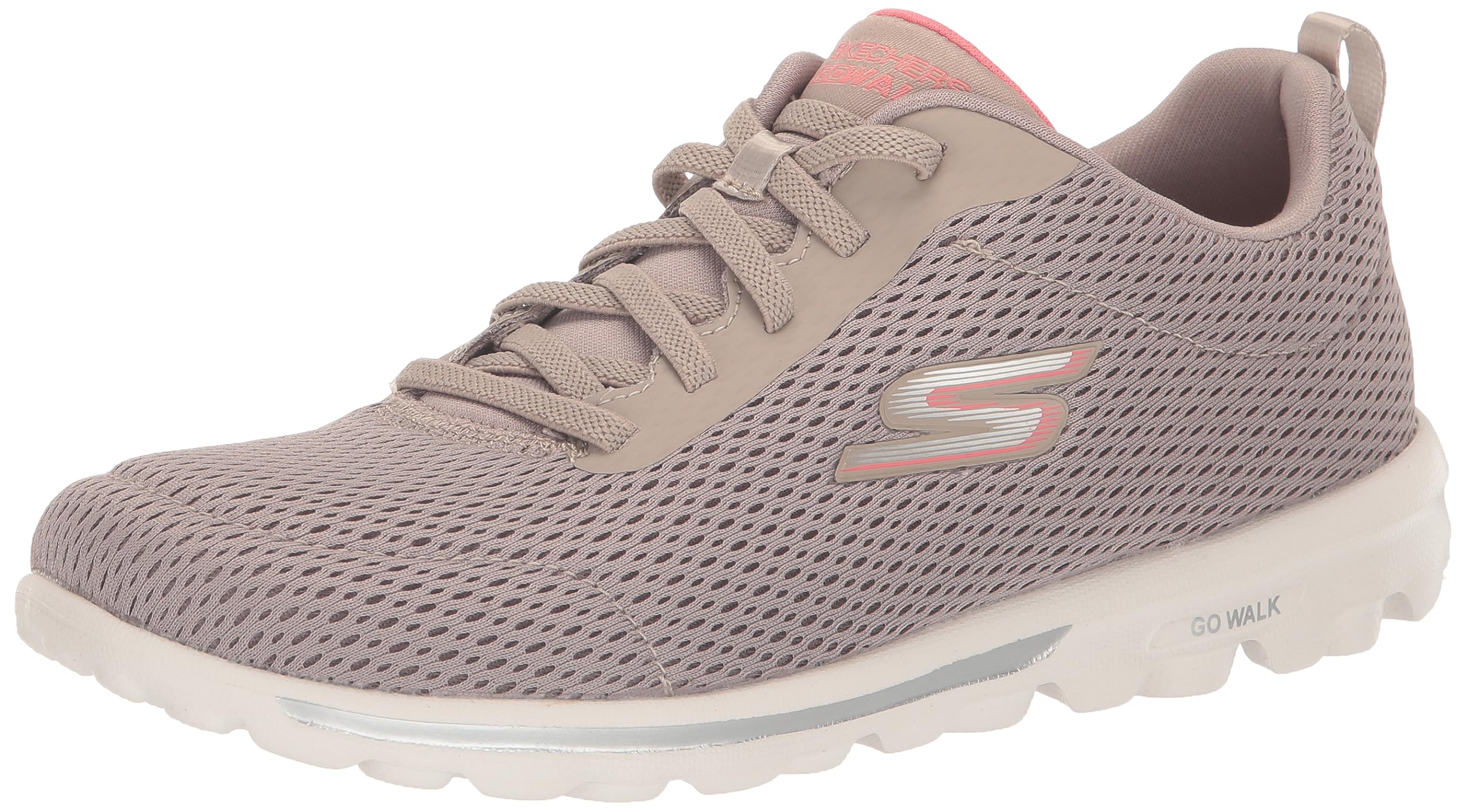 Skechers womens Go Walk Travel-Fun Journey Sneaker, Taupe/Coral, 8 (B0BQ1CWB6R) Amazon Price History, Amazon Price Tracker
