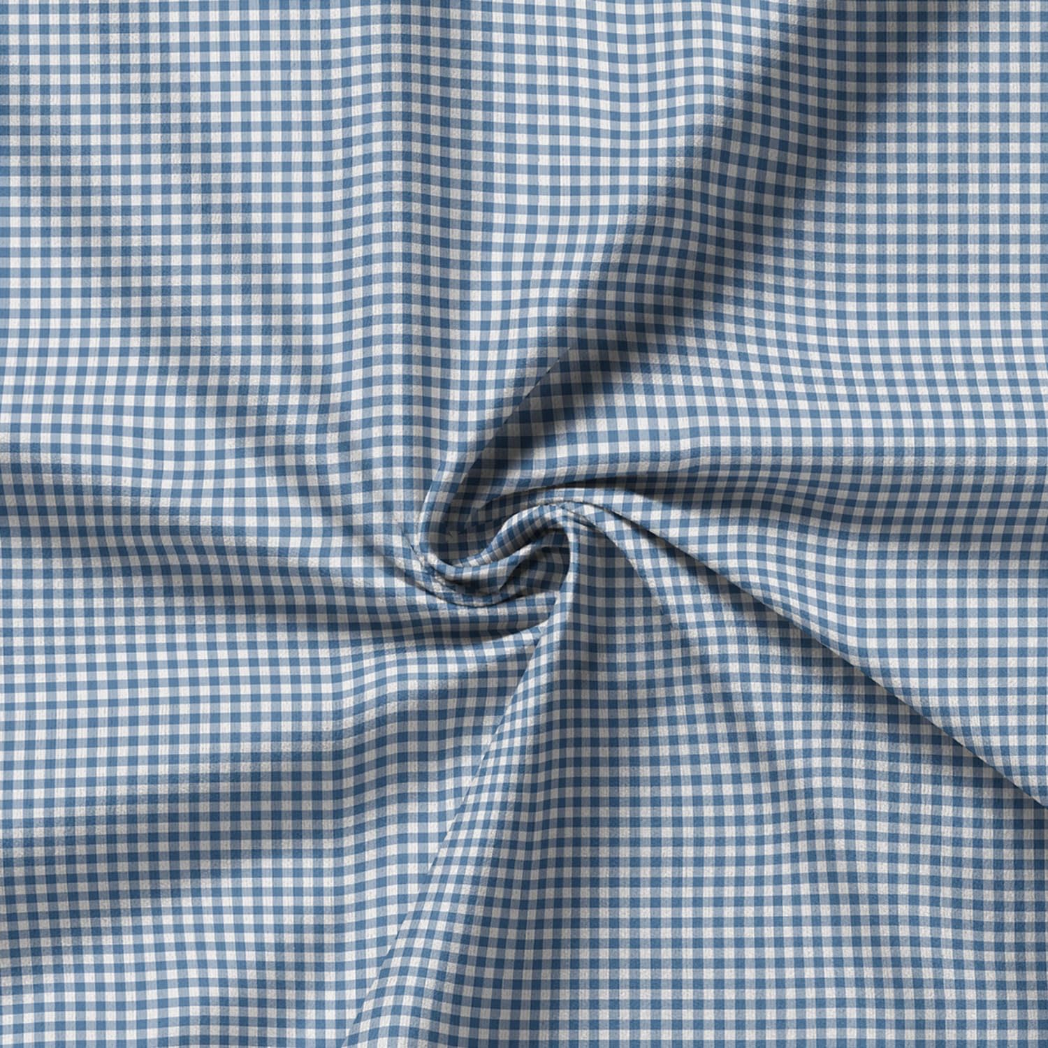 Gingham Polycotton Fabric by The Meter – 1/8 Inch Check – 114cm (45 Inch) Wide – Lightweight Dressmaking, Craft, Quilting, Sewing Material (Baby Blue) -Craft Queen LTD