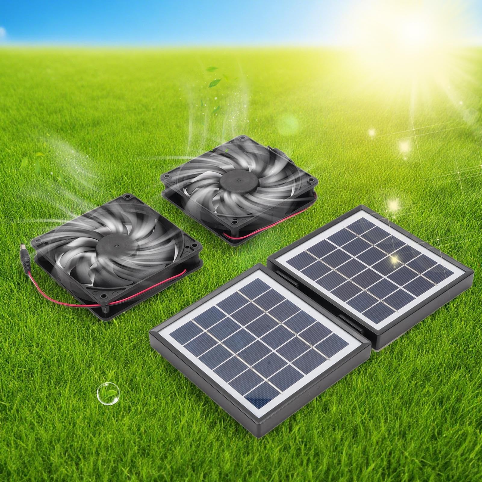 Ventilatore di scarico solare per capannone, ventilatore ad solare | Circolatore d'aria da 10 W, resistente all'acqua, ad alta velocità, per finestre, cortili, cucce per cani, serre, galline