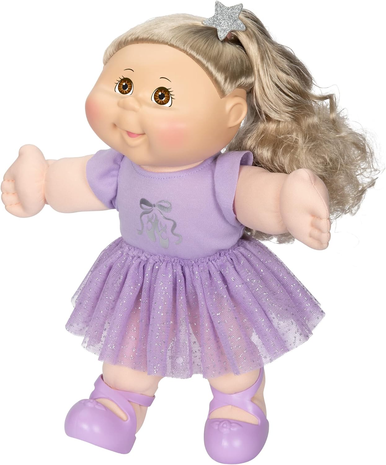 Cabbage Patch Kids Costume Kid, Ballerina Girl, 14 Inch CPK Doll with Removable Fashion and Accessories - Lavender Sparkly Tutu, Ballet Shoes, Brown Eyes & Blonde Hair - Grow Your Cabbage Patch