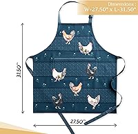 Vista 105 de Maison d' Hermine Delantal 100% de algodón para mujeres con bolsillo de cocina delantal de chef para hombres, decoración de Pascua