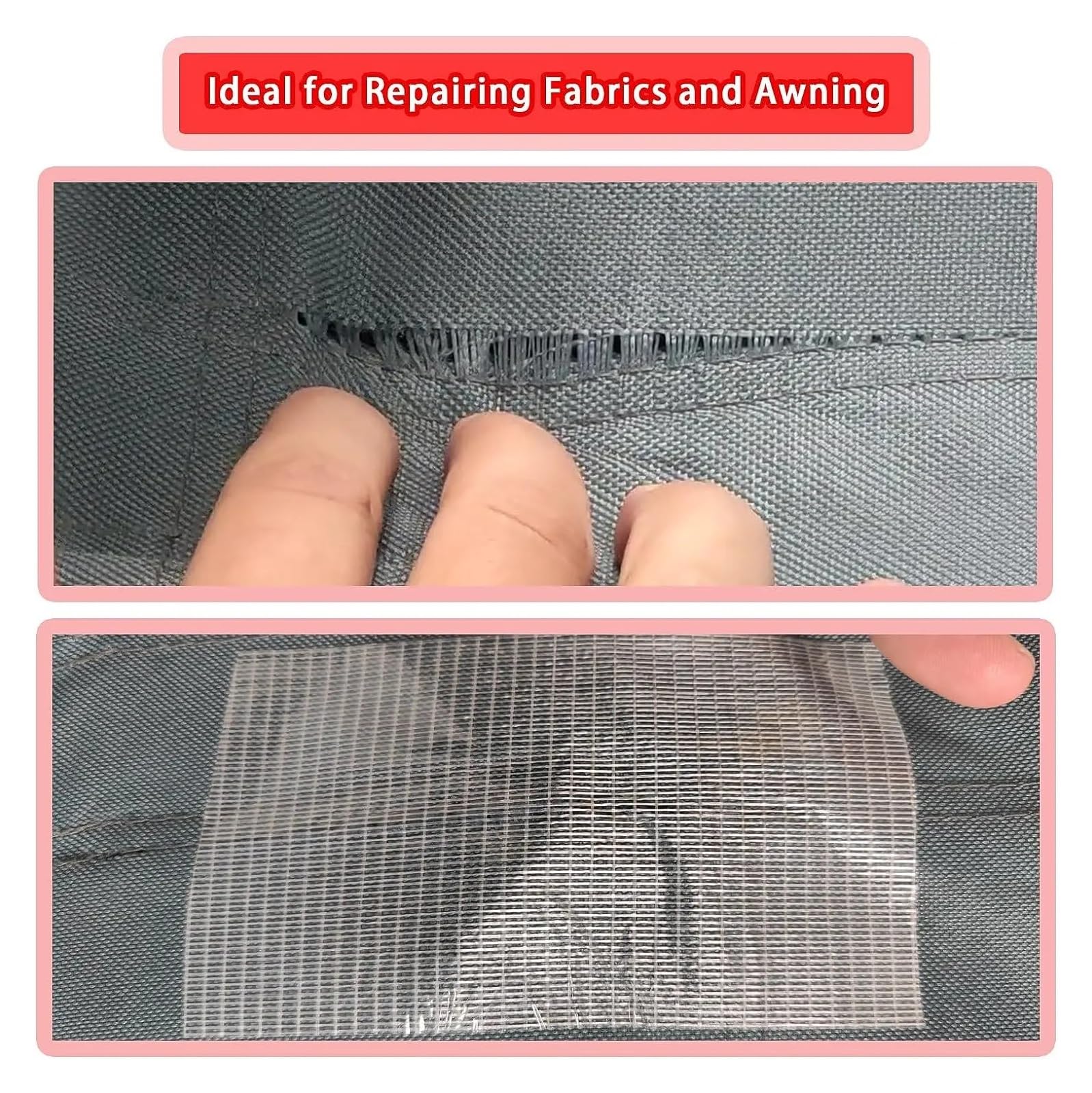 Nastro Adesivo Trasparente Nastro for riparazione tende in fibra di vetro, impermeabile, resistente, in tela for tende, for riparazioni di vele(10M_200MM)