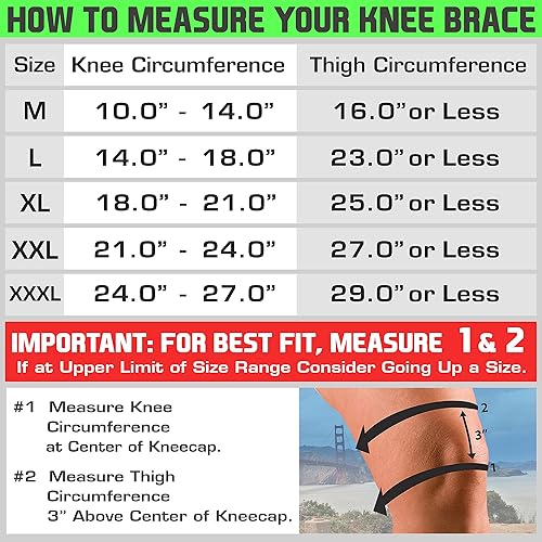 Miniatura 2 de TechWare Pro Rodillera - Rodilleras para el dolor de rodilla Alivia el ACL LCL MCL desgarro de menisco artritis dolor de tendinitis Estabilizadores